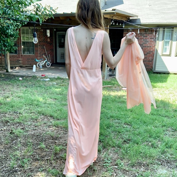 Vintage 60s peignoir slip and robe set - Picture 5 of 11